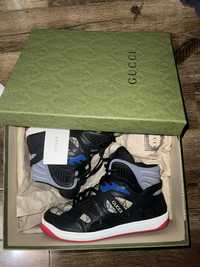 Snakers gucci basket negru cu rosu