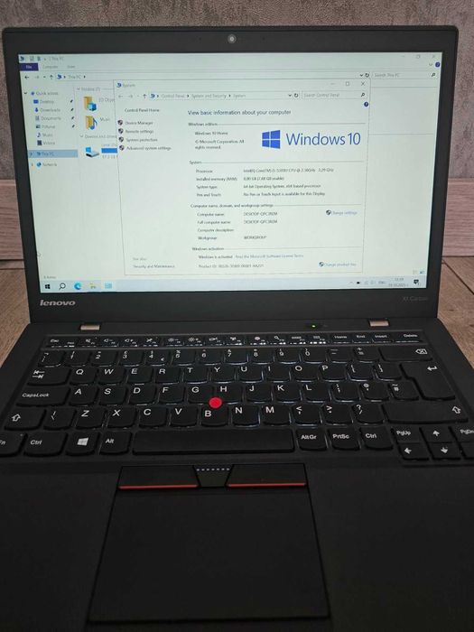 Лаптоп Lenovo Thinkpad X1 Carbon i5 / 8GB / 128GB БЕЗПЛАТНА ДОСТАВКА!