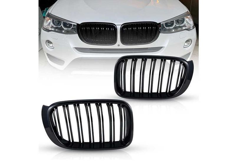 Двойни бъбреци решетки, BMW Facelift F25, F26, 2014-2017г.,черен гланц
