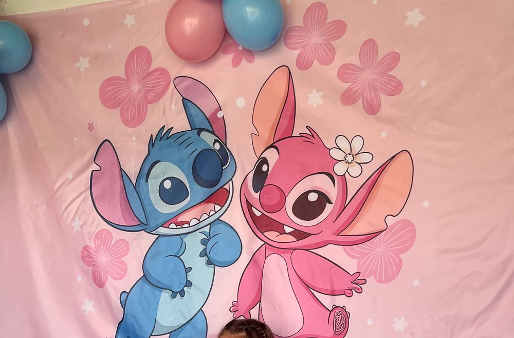 Stich фон и банер за рожден ден