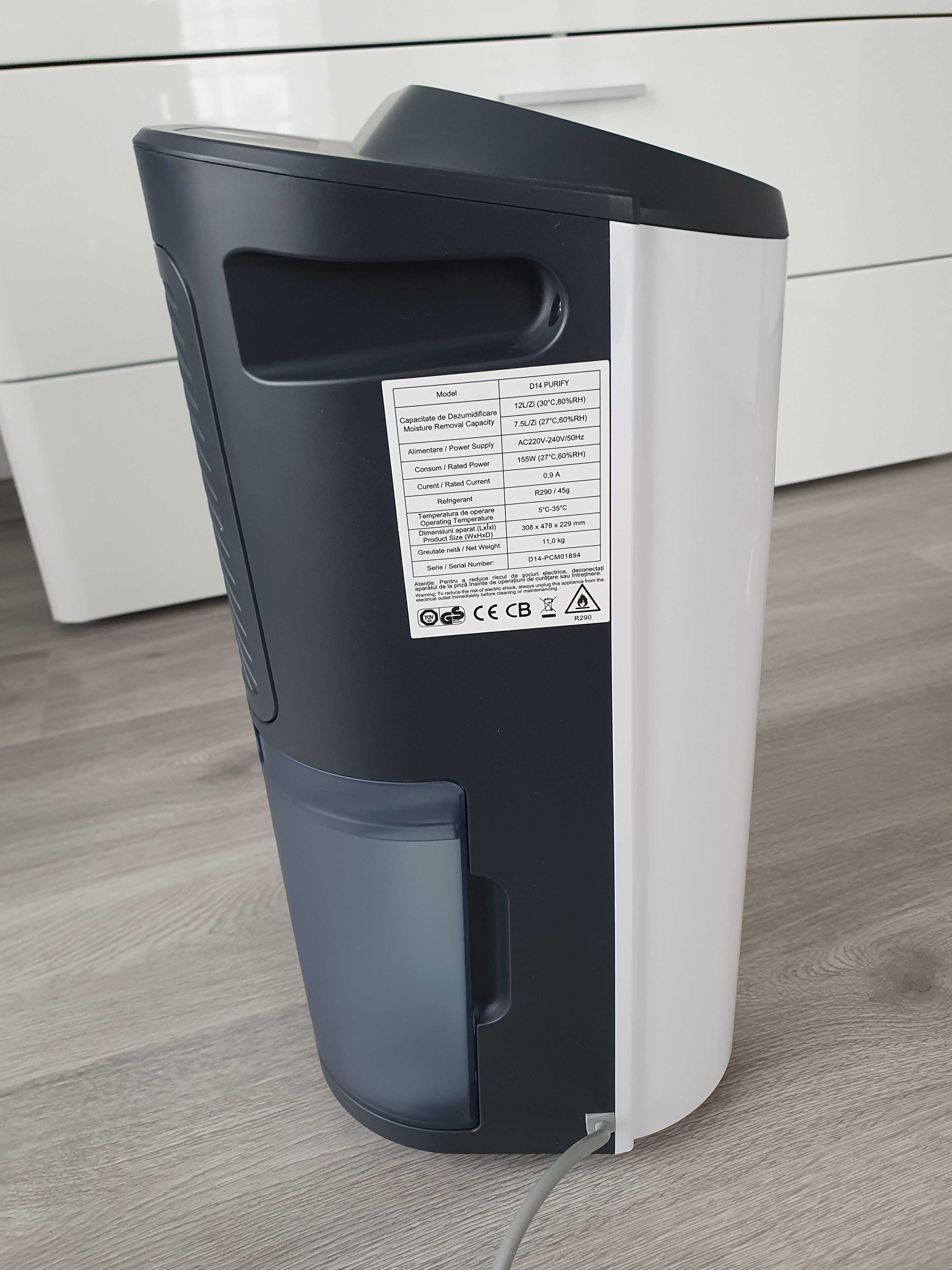 Dezumidificator si purificator AlecoAir D14 PURIFY, WiFi,Ionizare,12 l