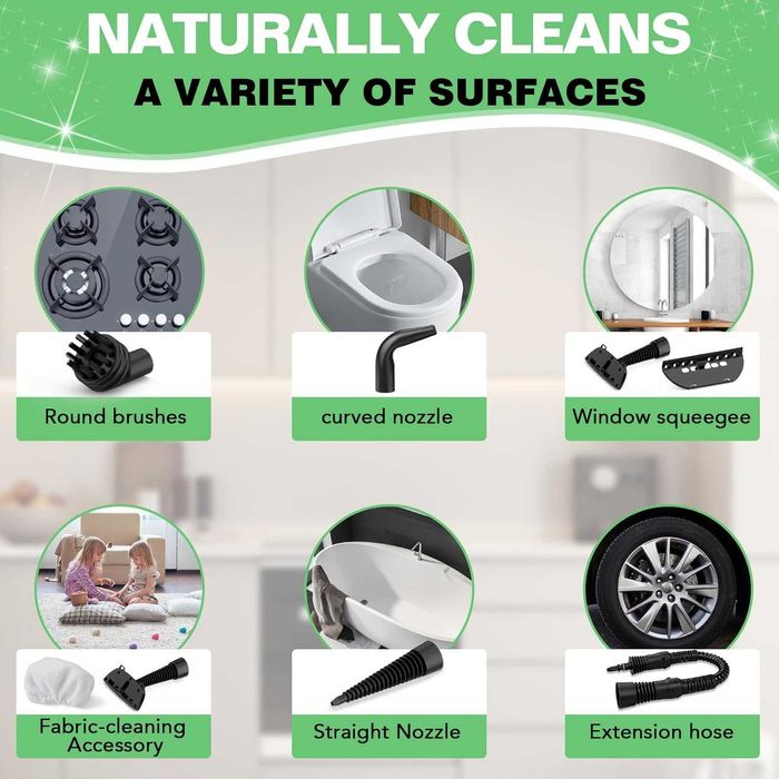 Aparat de curatare cu abur + 10 accesorii