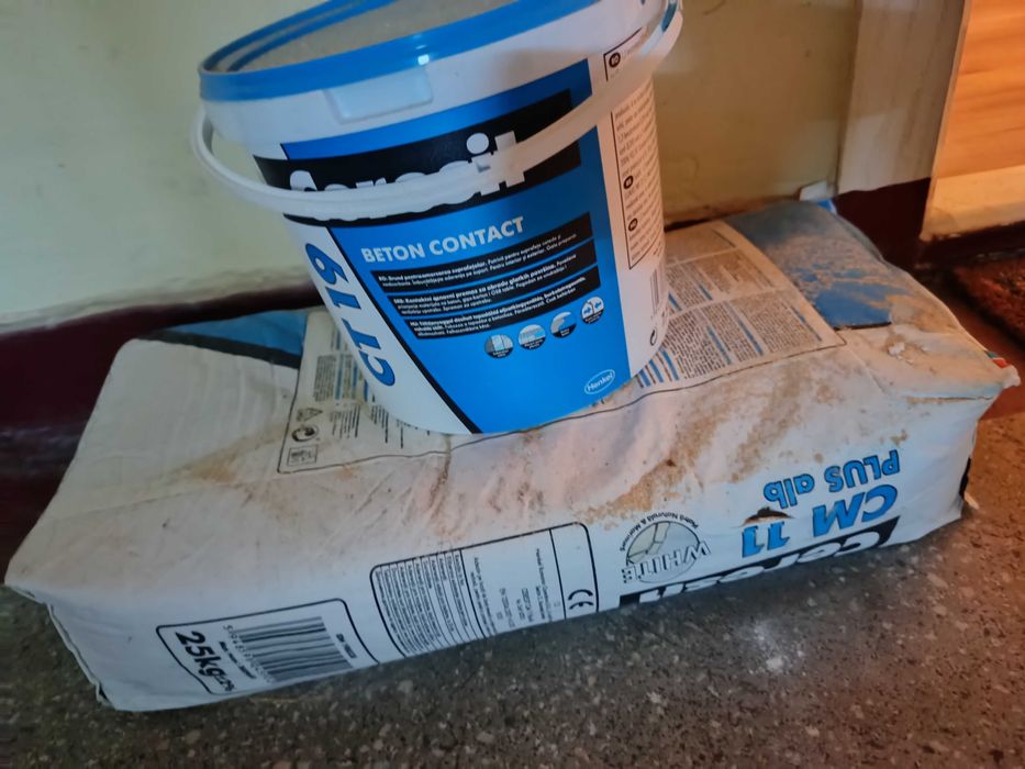 Beton contact+ciment
