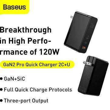 Зарядный блок до 120 Вт Baseus с поддержкой быстрой зарядки ноутбуков