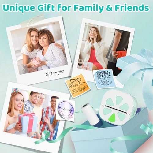 Нов Инклес Преносим Bluetooth термопринтер за стикери + 3 ролки хартия