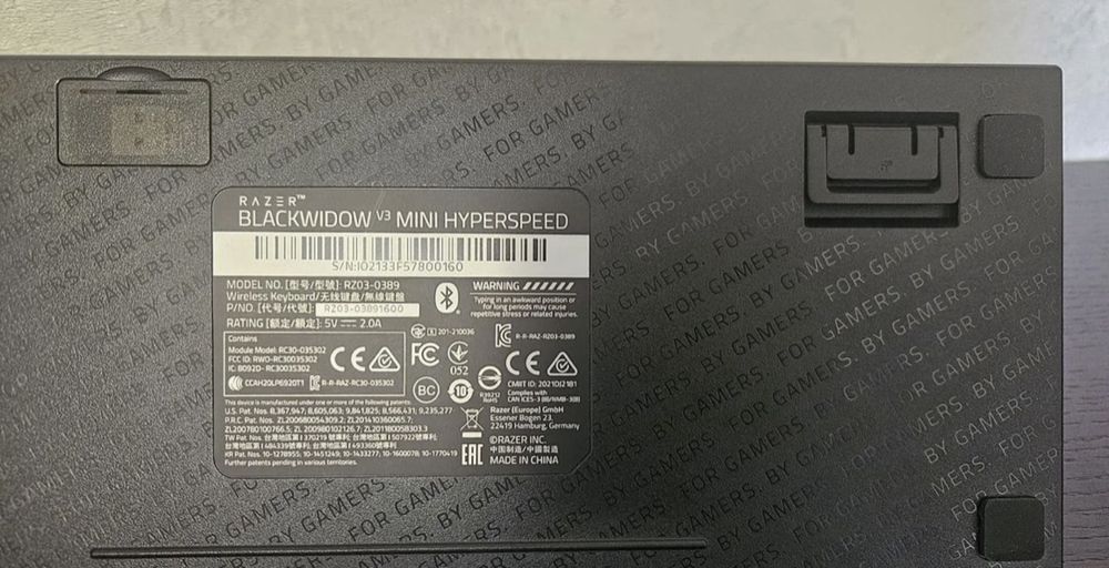 Razer BlackWidow V3 Mini HyperSpeed (Green Switch), Black