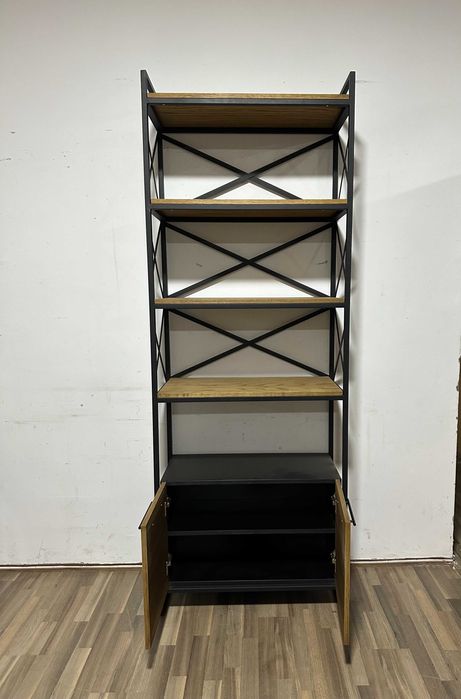 PRODUS NOU; Biblioteca cu cadru metalic si rafturi; Dulap cu polite