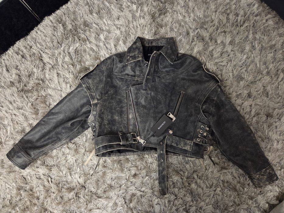 Geaca Manokhi din piele naturala