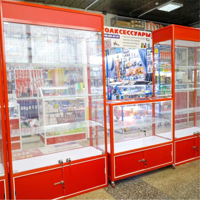 Oynaly prilavkalar, Акция, savdo uskunalari vitrinalar stellajlar