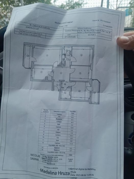 Vând apartament 4 camere