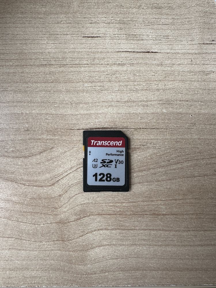 Флешка для фотоаппарата Transcend 128GB. Оригинал