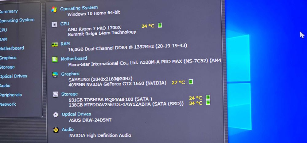 unitate pc gaming ryzen 7 pro 1700x