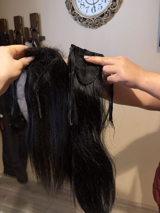 3 опашки екстеншън естествена коса