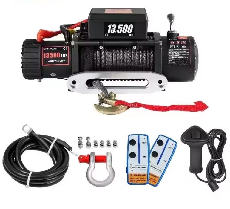 Troliu electric heavy-duty 6,1 tone – cablu sintetic & telecomandă