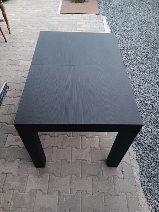 Vînd masă nouă First 120(200)×80cm.Negru Frasin