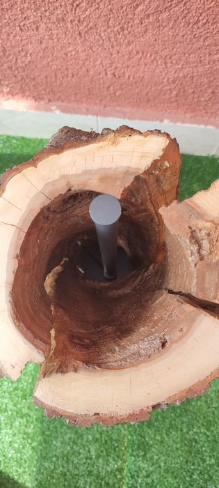 Дървена лед лампа / ръчна изработка /