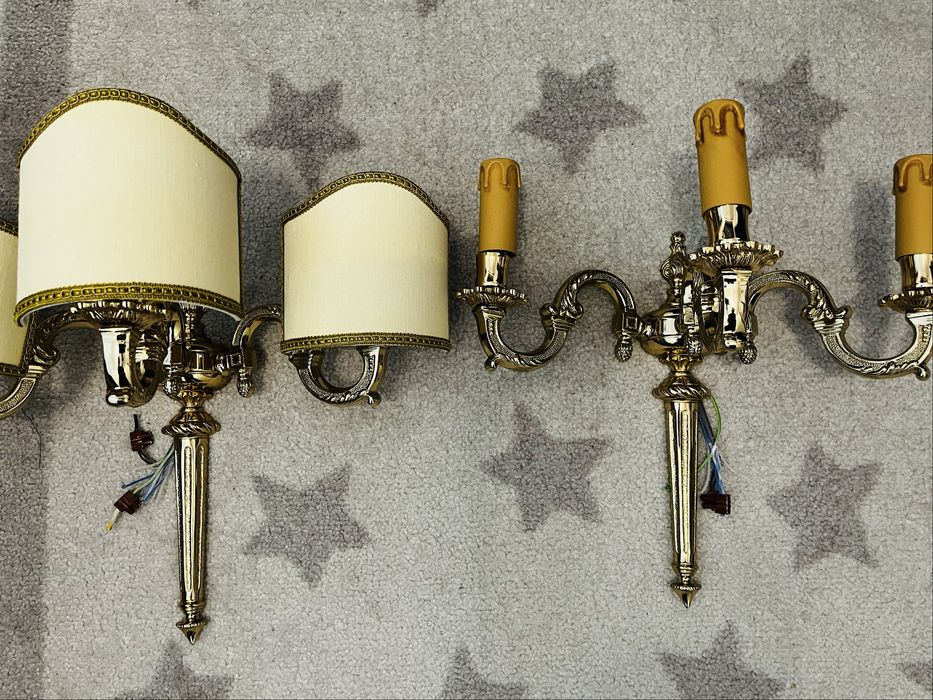 Aplice vintage din bronz auriu  Made in Italy