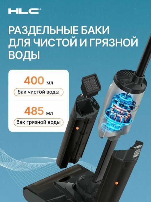 Пылесос вертикальный беспроводной моющий с самоочисткой