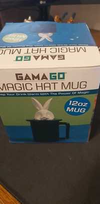 Cana cafea/ceai cu capac ceramic cu un iepure. Gama-Go Magic Hat Mug