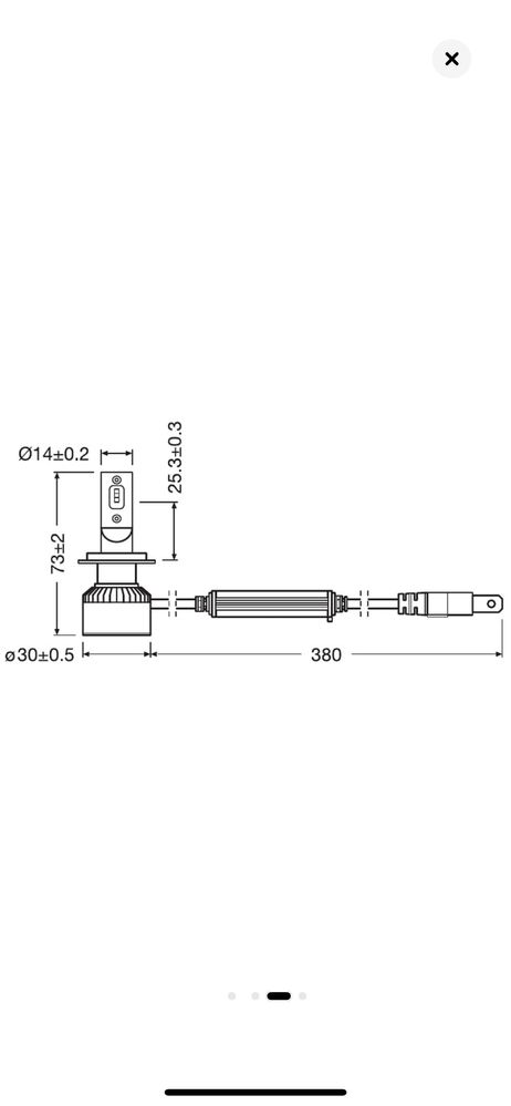 Комплект LED крушки за автомобил osram LEDriving XTR H7 18w,12V,PX26D