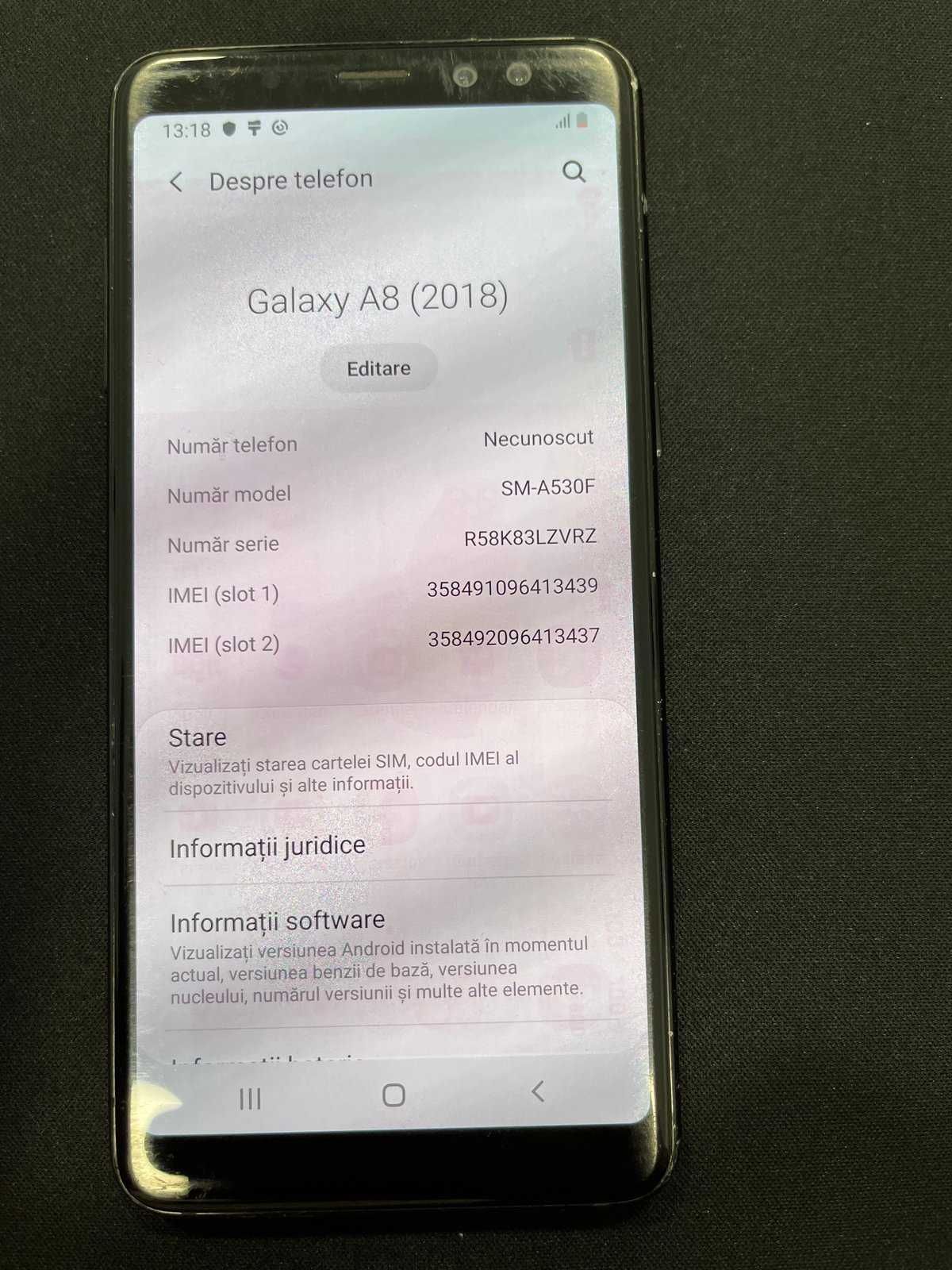 Samsung Galaxy A8 (2018) Dual Sim 32GB Black ID-cah377