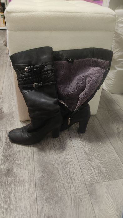 Сапоги зимние , кожаные.