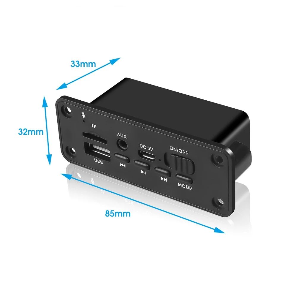 Mp3 плейър 5V 2x3W Bluetooth 5.0 KEBIDU модул за вграждане - Fm,TF,USB