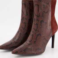 Geox Brown Leather Ankle Boots.   Коричневые кожаные ботильоны  сапоги
