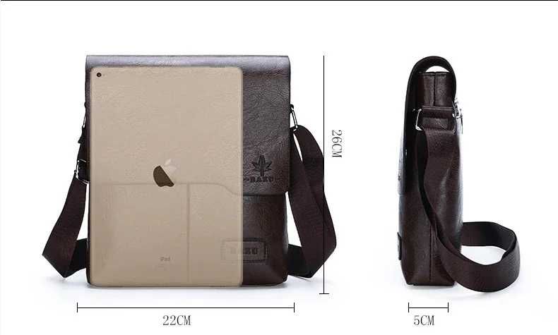 Мъжка черна кожена чанта през рамо, мъжки кожени чанти