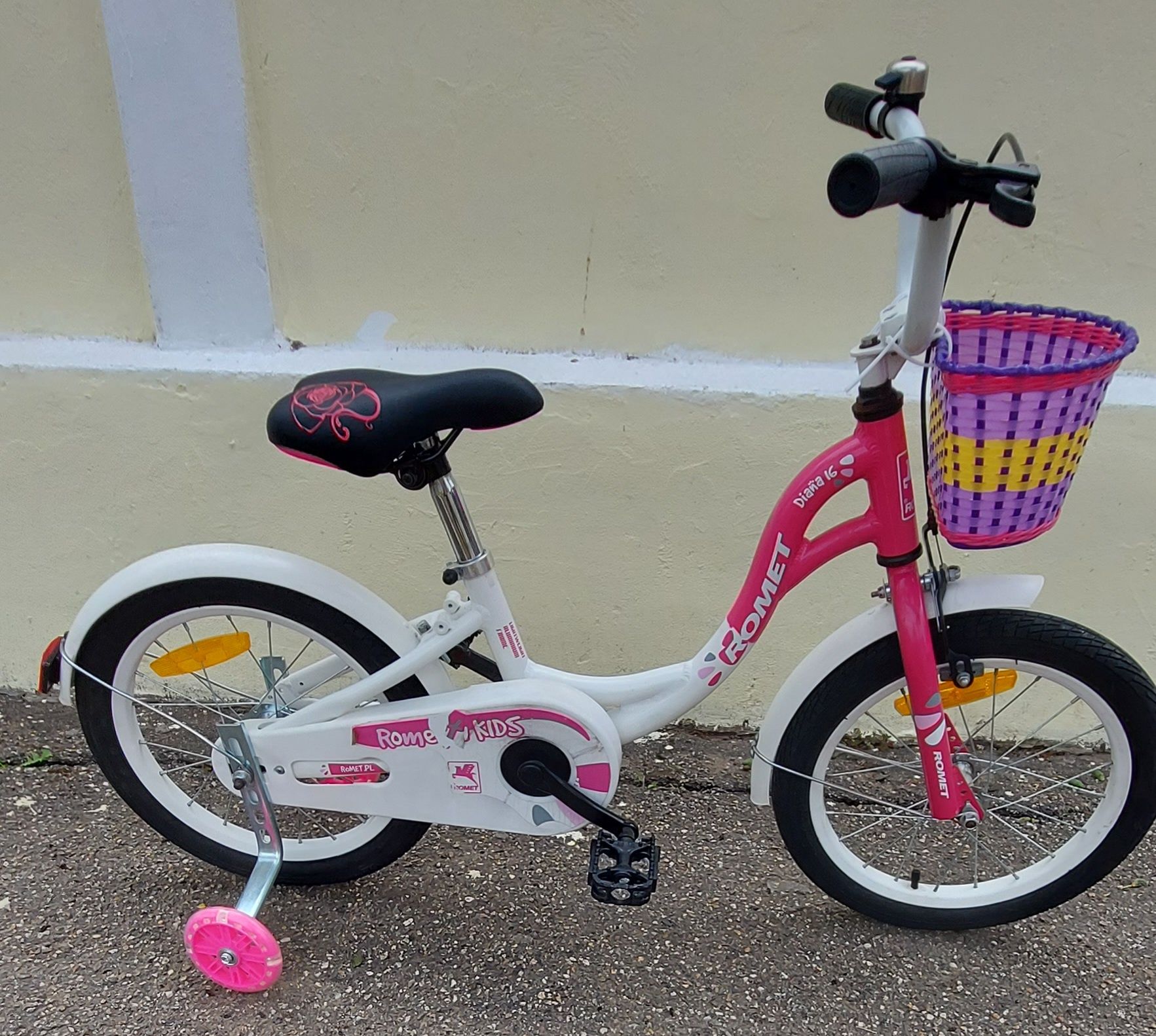 Bicicletă de copii ROMET KIDS DIANA cadru din aluminiu pe 16 inchi