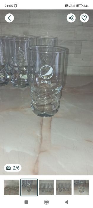 pahare sticla Pepsi