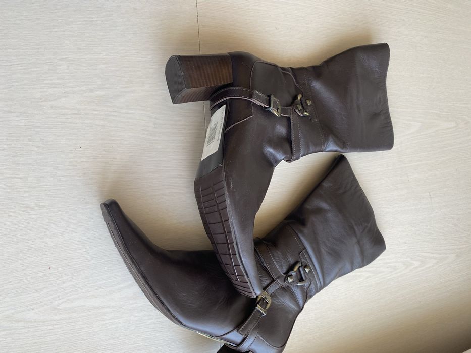 Новые сапоги кожа мех Турция