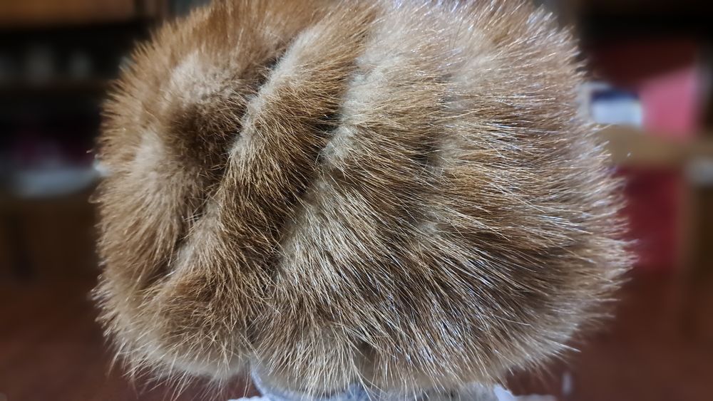 Ретро шапка естествен косъм