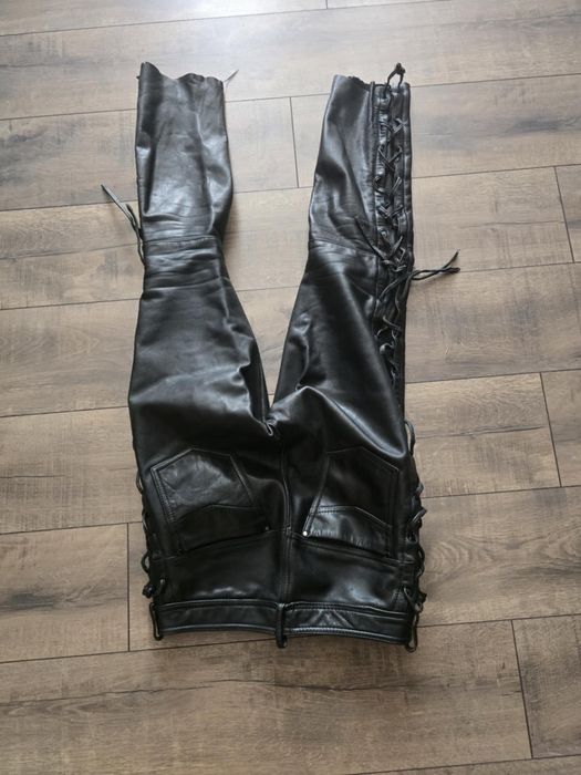 Рокерски кожен панталон