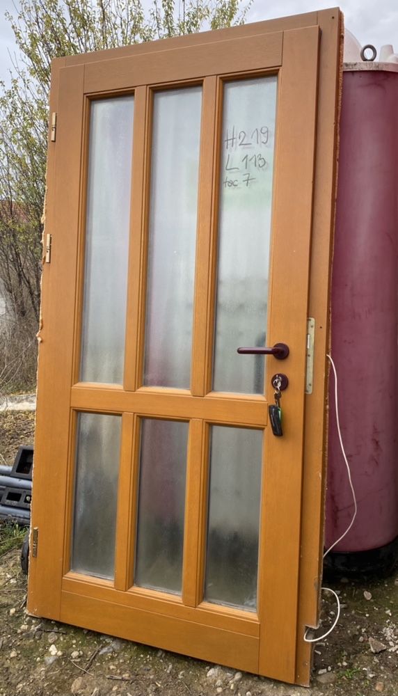 Usa intrare casa firma vila lemn geam termopan H 219 x L 113 Germania
