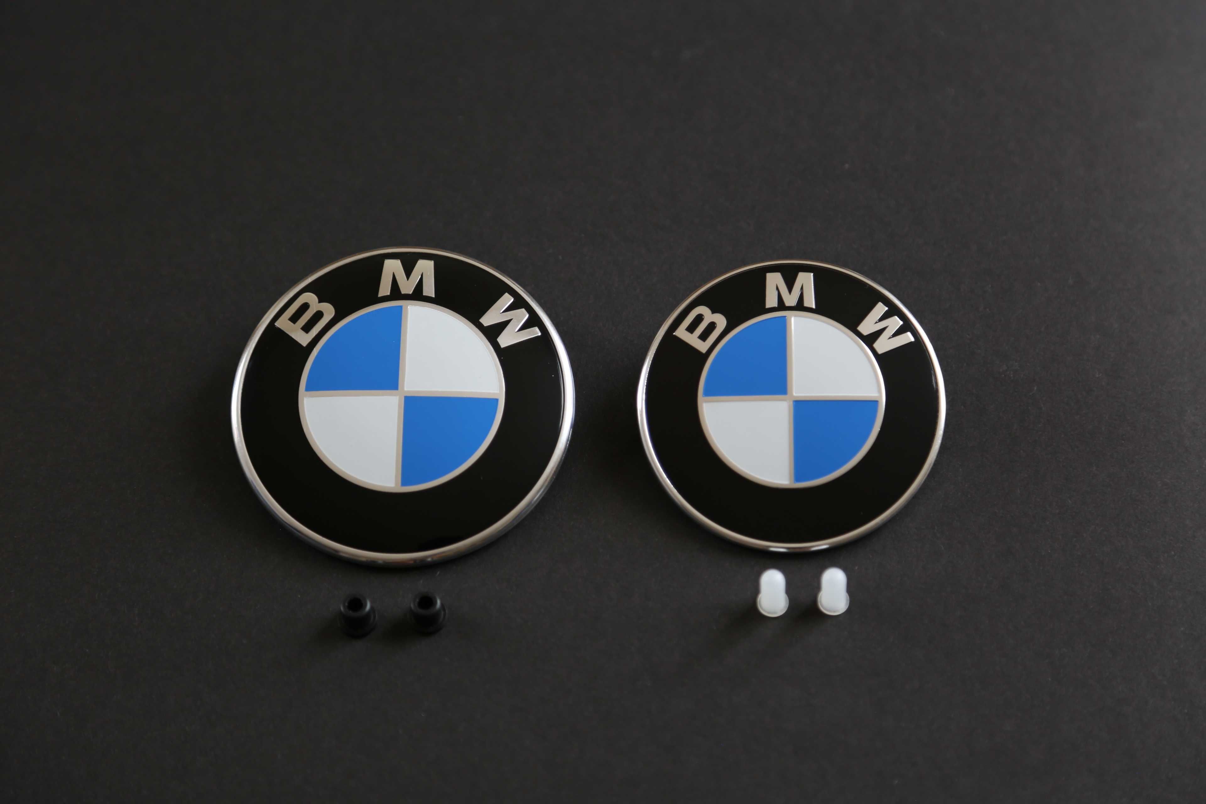 Emblema sigla stema BMW alb/albastru sau Full Black