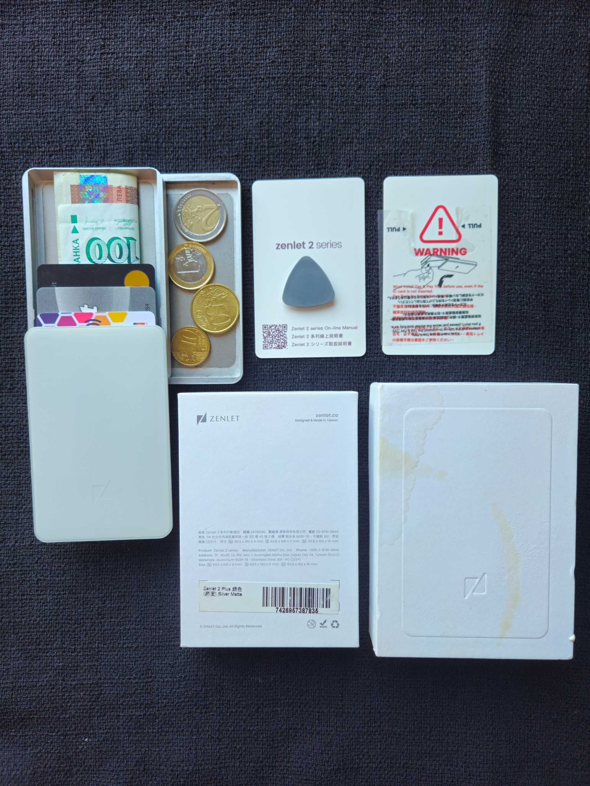 Zenlet 2 Plus – slim минималистичен портфейл за карти с RFID защита