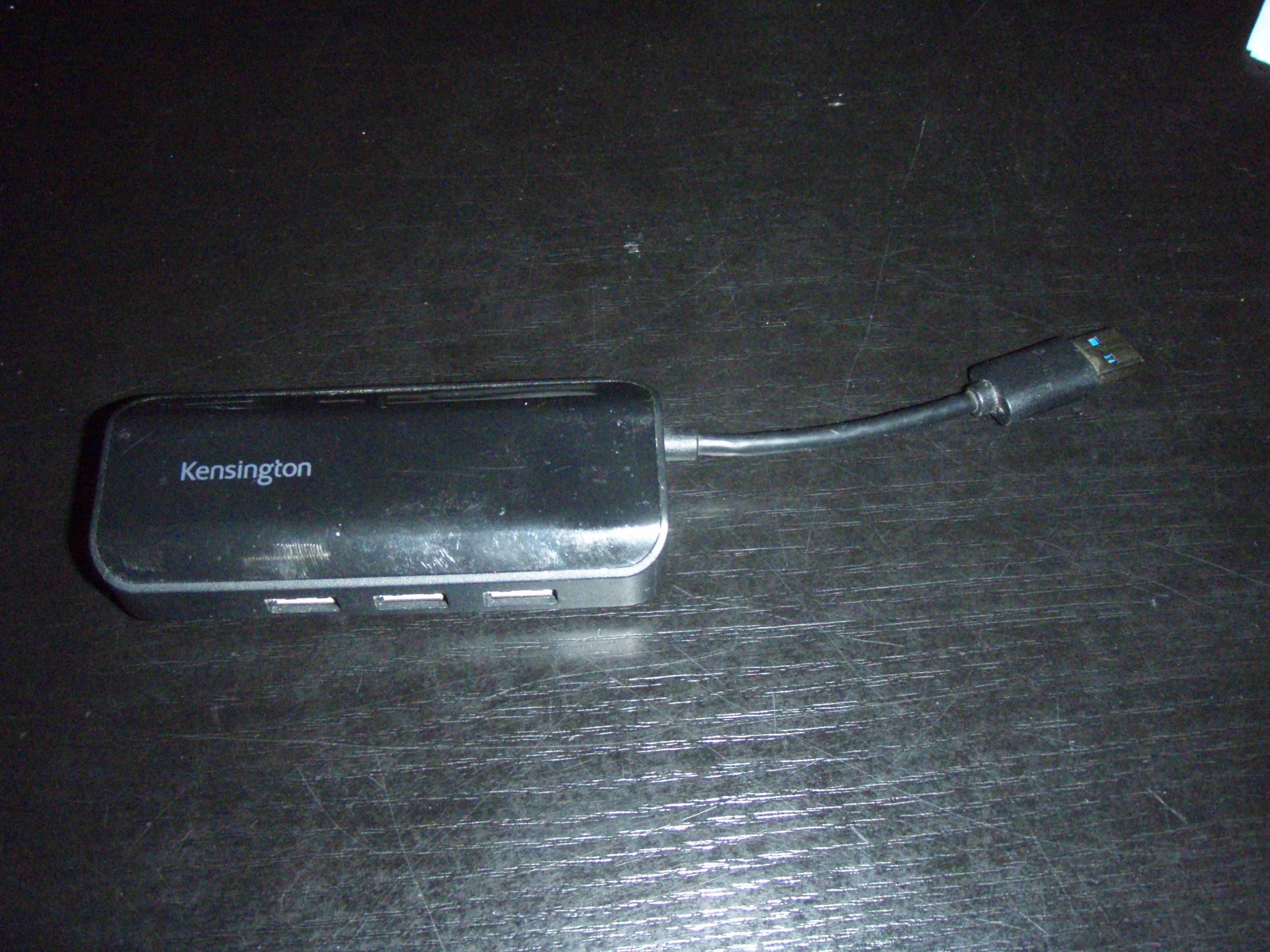 Hub USB 3.0 Kensington UH-3000E K33982 3 porturi USB + LAN gigabit