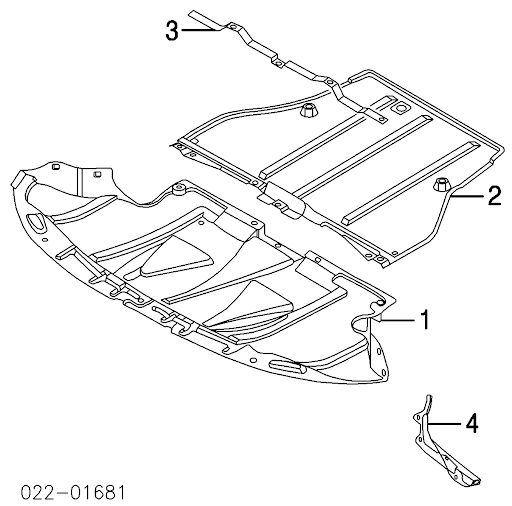 Кора под двигателя AUDI A4 B6 B7 2000г - 2008г