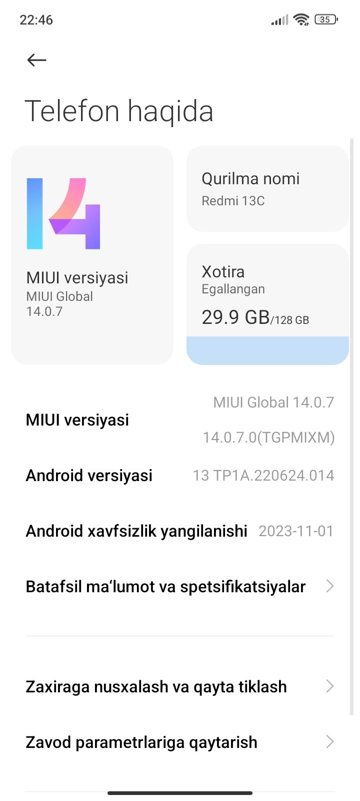 Redmi 13 C sotiladi