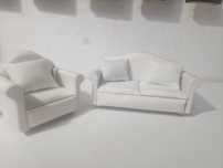 1:12 canapele albe miniatura