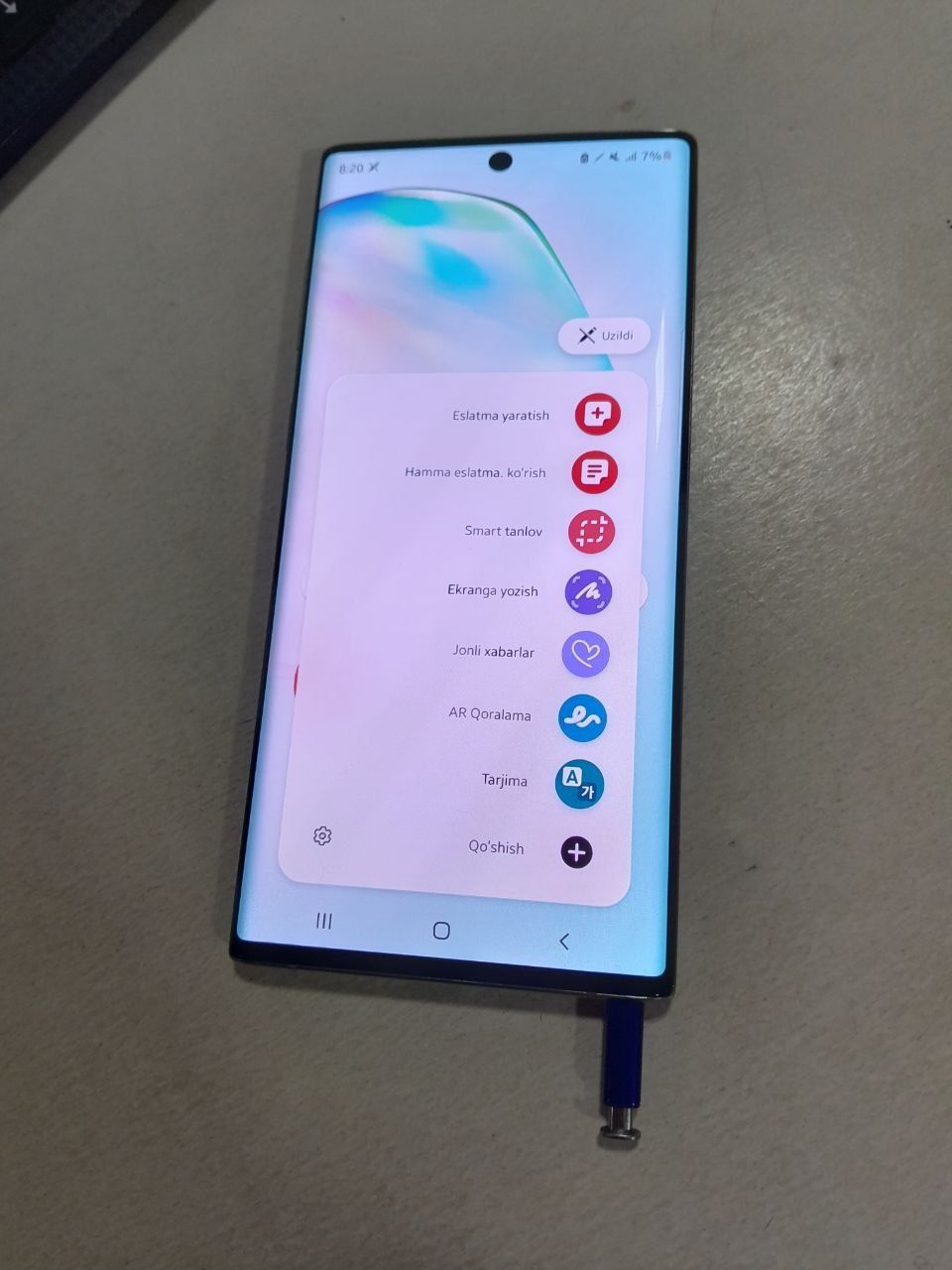 Samsung Note 10 5G ishlashda ayb yo'q