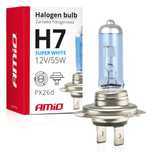 халогенна крушка h7 amio 12v 55w uv филтър (e4) super white 1брой ...