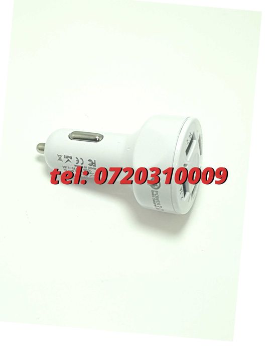 Incarcator Masina Auto 4 Porturi Bricheta Usb Qc Incarcare Rapida