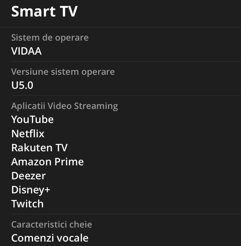 Televizor Hisense, 164 cm, 4K, Ultra HD, Negru