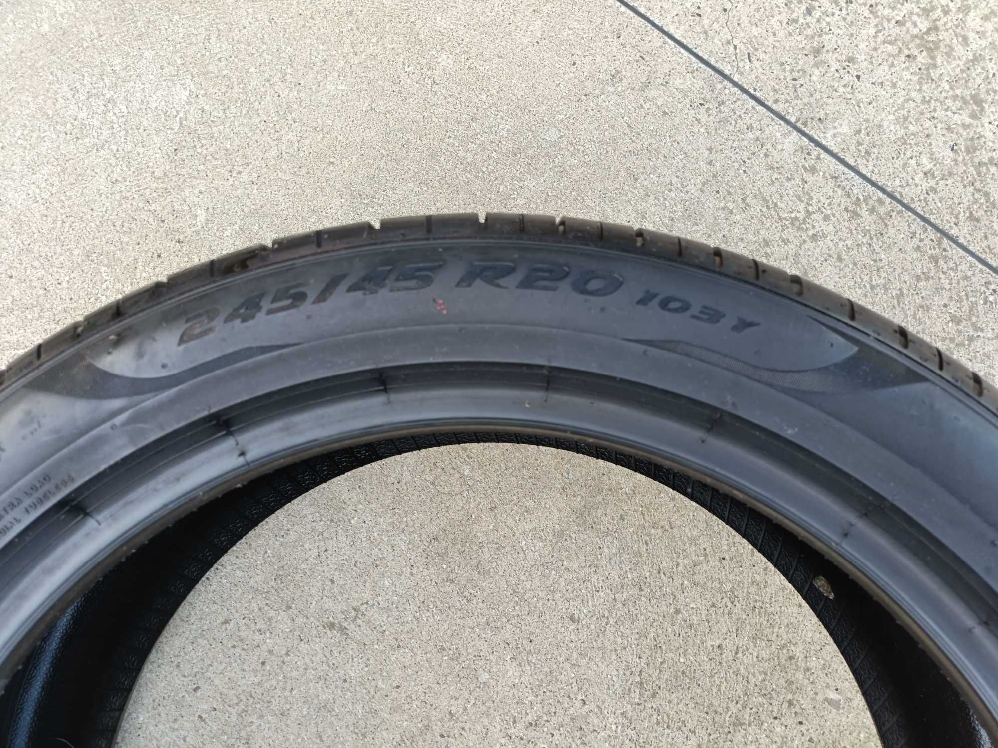 Doua anvelope vara 245 45 20 pirelli p zero pz4 profil de 6,5 mm