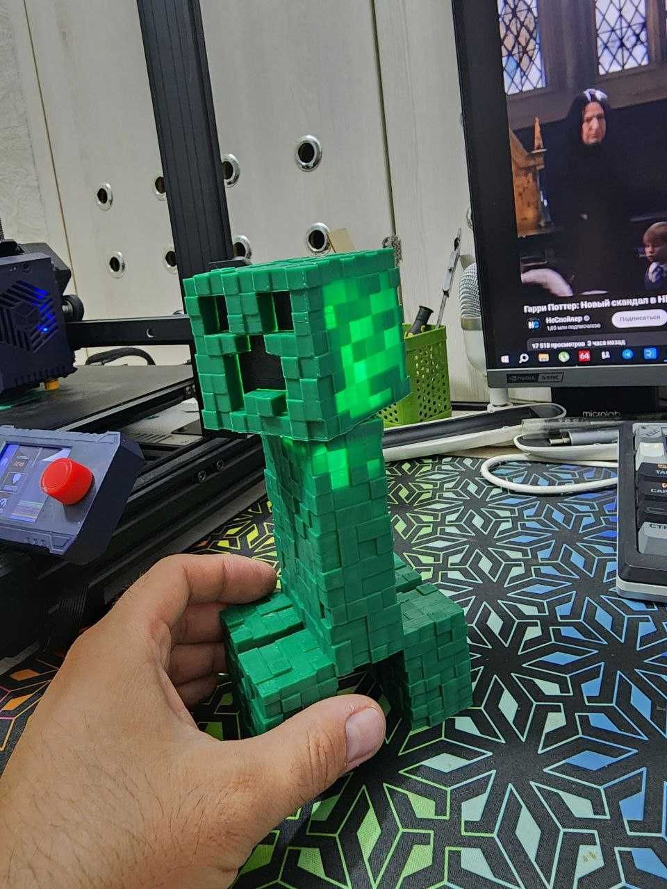 Ночник Creeper Minecraft | 3D печать на заказ