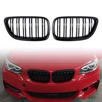 Set grile grila nari Duble Negru Lucios Bmw Seria 2 M F22 F23 F87