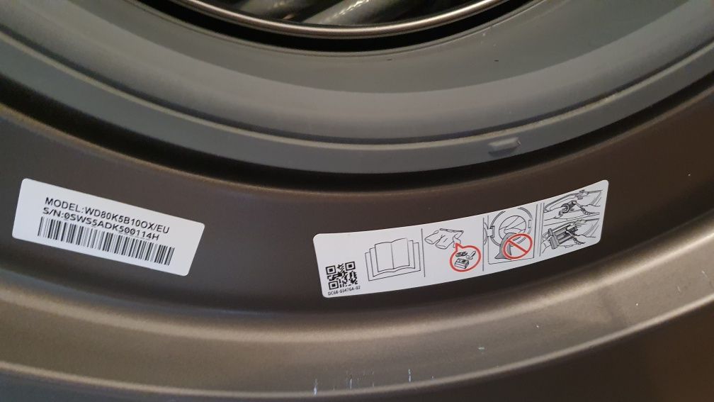 Пералня със сушилня SAMSUNG WD80K5B10OX 8 кг ,