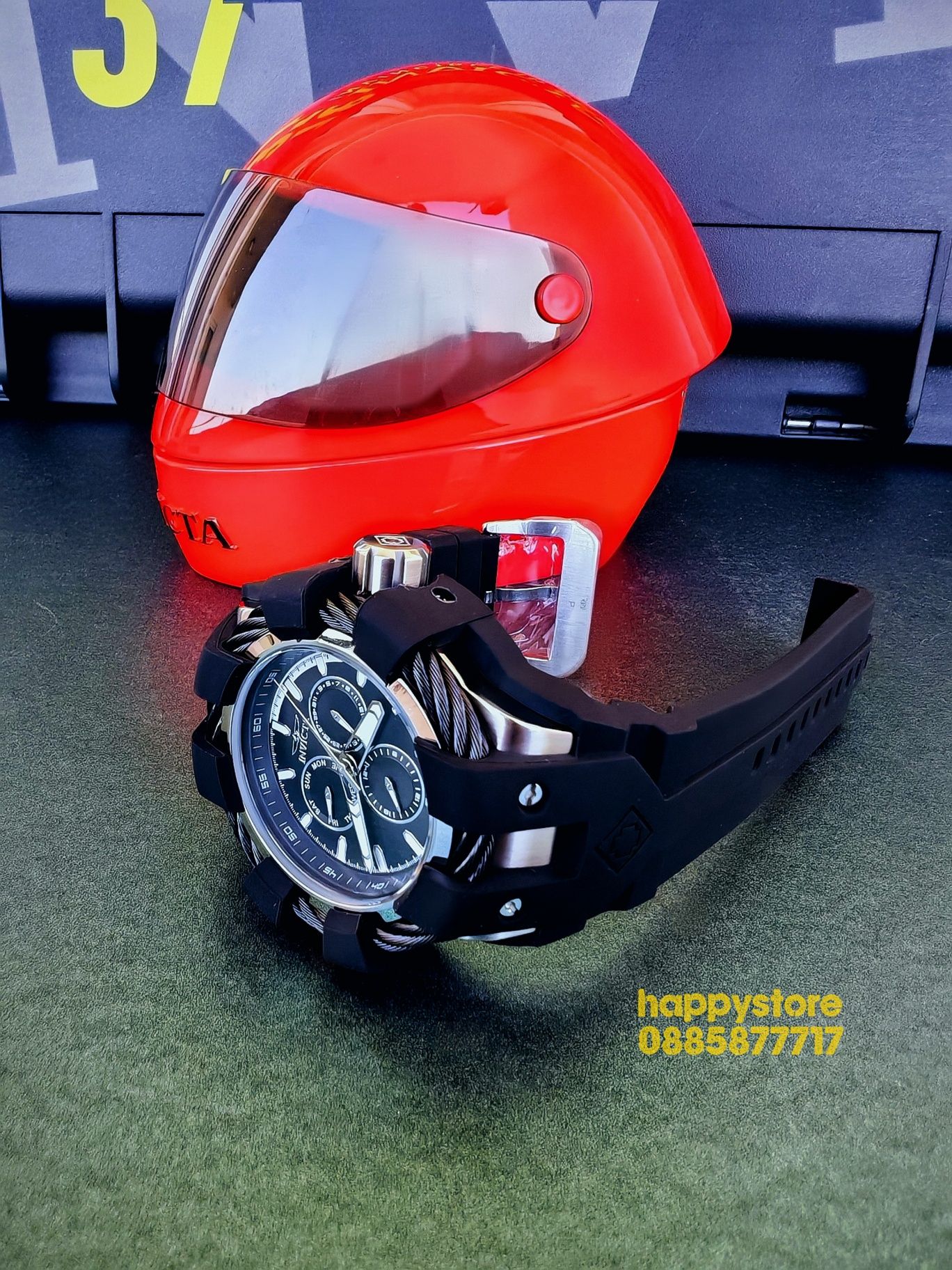 INVICTA Bolt Shock Black 54 mm, Инвикта нов ръчен часовник